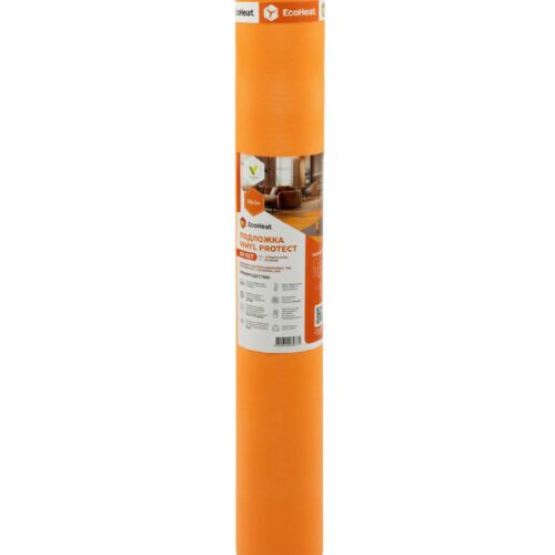 Подложка EcoHeat VINYL PROTECT SD 01T, под кварц-винил, ПВХ, SPC, с тиснением, 1 мм / 1,0 × 10,0 м